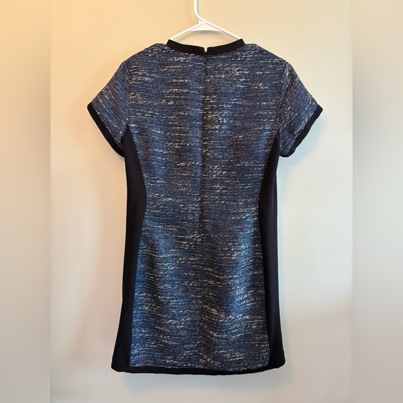 Madewell Shimmer Weave Tee Cocktail Dress Blue Black Size Medium - Picture 2 of 10